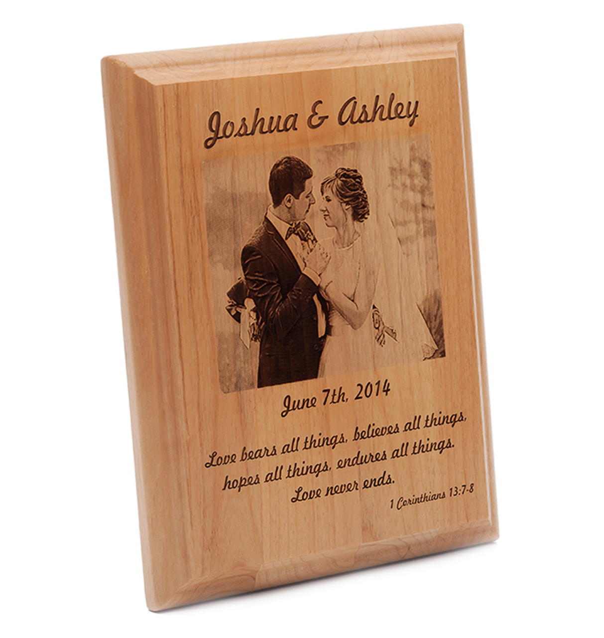 Engraved Wooden Photo Plaque - Special Occasions